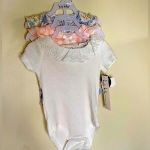 NWT|| Nicole Miller Onesies. Size 3/6 months — 3 set